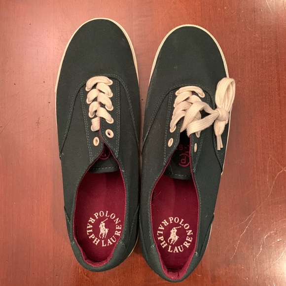 Polo by Ralph Lauren dark green tennis shoes. - Picture 1 of 3